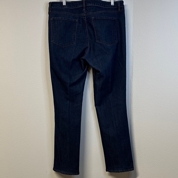 LOFT Curvy Straight Indigo Denim Jeans Women's Size 14 - Picture 4 of 8